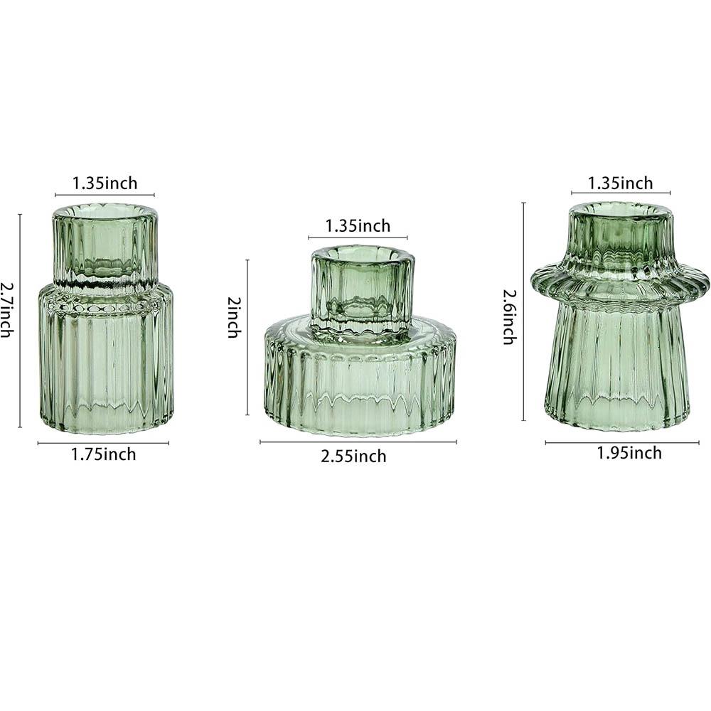 

Taper Glass Candlestick Holders Tealight Candle Holders for Table Centerpieces, Wedding Decor and Dinner Party