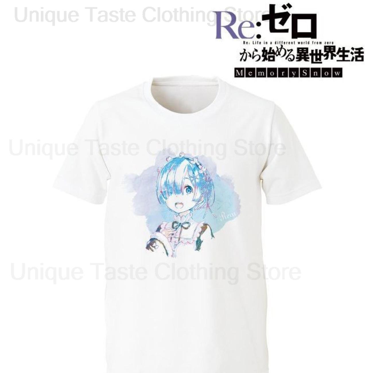 Re Life In A Different World From Zero Tshirt Rem Ram Emilia Print Tshirt Unisex Cotton Soft Comfortable Short Sleeve Tee Tops S