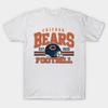 Camiseta Estampada Negra para Hombre Chicago Bears Estampado con Papel de Transferencia Sin Corte Camiseta de Algodón