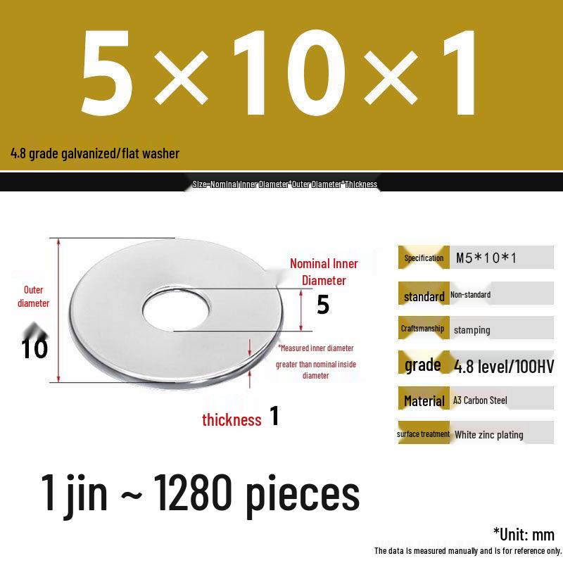 Galvanized Extra Large Thickened Metal Flat Washer (M6-M16)