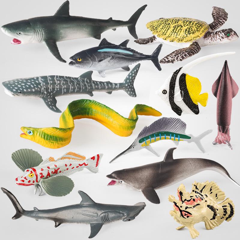 Marine Animal Models: Tuna, Triggerfish, Dolphin, Moray Eel, Squid, Whale Shark, Hammerhead Shark, Sea Turtle, Swordfish