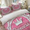 Princess Christmas 100% PolyesterAnime Printed Bedding Set Duvet Cover Queen Cotton Cute Printed Cartoon Quilt Cover