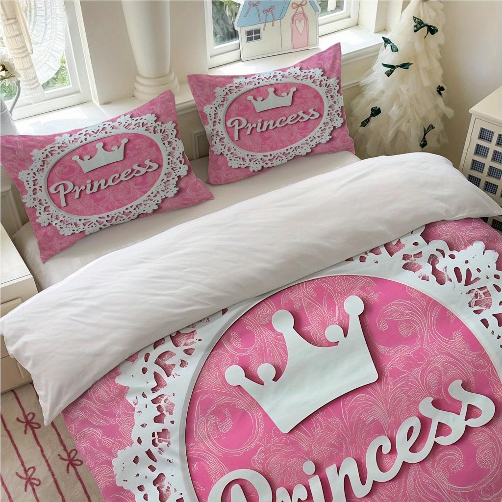 Princess Christmas 100% PolyesterAnime Printed Bedding Set Duvet Cover Queen Cotton Cute Printed Cartoon Quilt Cover