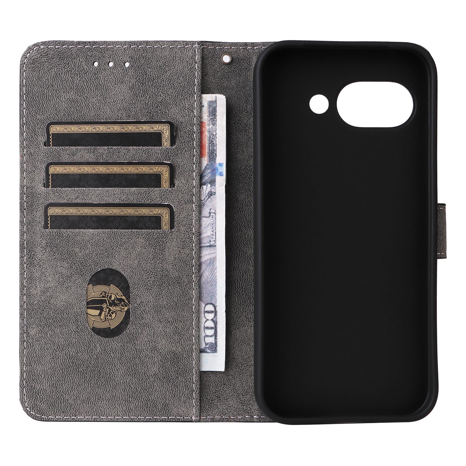 

For Google Pixel 9a Wallet Case RFID Blocking PU Leather Cover Stand View Brown