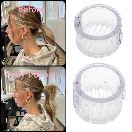 2Pcs Ponytail Volumizer Hair Clip Transparent Hair Styling Clip Non-Slip Ponytail Lift Tool Compact Hair Accessory
