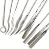 Versatile & Precise 10pc Mini Diamond File Set for Metal, Glass, Ceramic - Durable, Comfort Grip