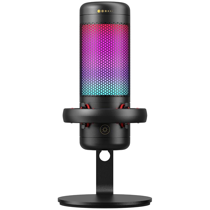 

TONOR TC320 Gaming Microphone, USB Microphone with RGB/Gain Control for Streaming, Podcasting, Recording, Twitch/YouTube/Discord, Condenser Computer