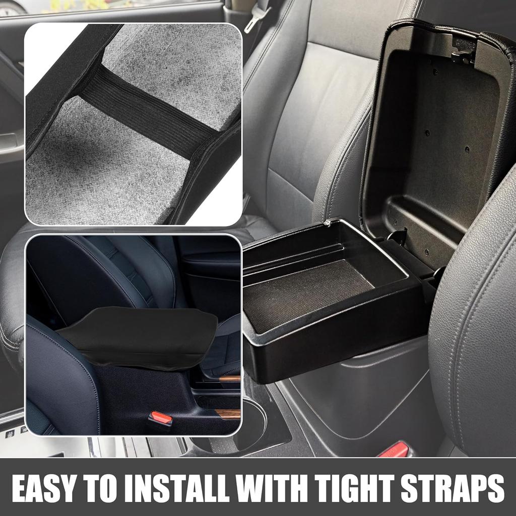 Car Center Console Seat Armrest Cover Interior Protective Lid Storage Covers Trim for Toyota CHR 2018-2023 Black