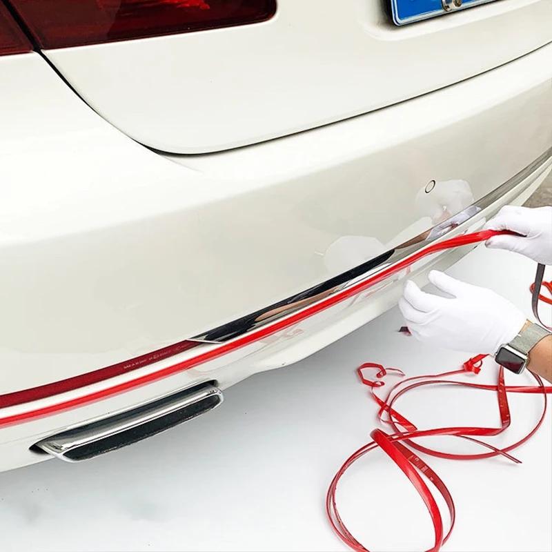 3M/5M Car Bumper Red Decoration Strip Car Door And Window Protection Strip Car Door Decoration Strip Body Anti-collision