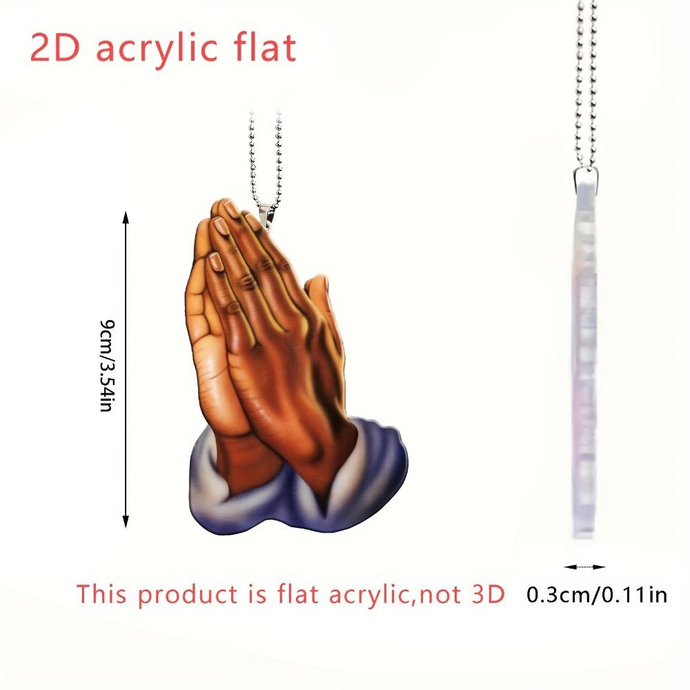 Jesusgebet Handanhänger 2D Christlicher Auto Innenraum Rückspiegel Anhänger Auto Anhänger Heim Wanddekoration Schlüsselanhänger Rucksackanhänger