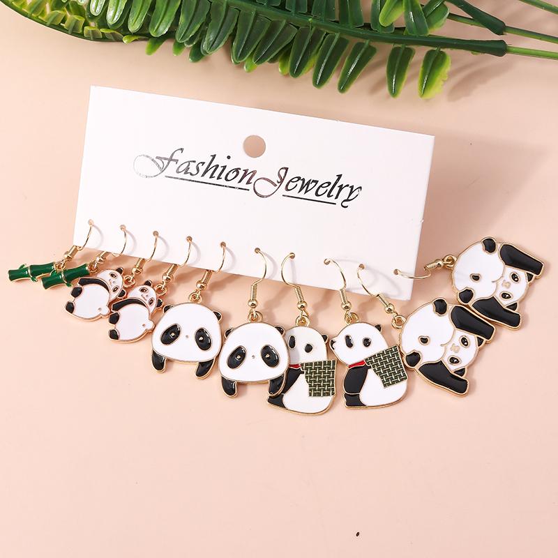 Cute Enamel Love Heart Drop Earrings for Women Girls Animal Flower Butterfly Earrings Kids Jewelry Set Gifts