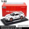 1/32 Scale Porsche 911 Turbo S Diecast Metal Model Toy Sports Car with Sound And Light For Kids Adults