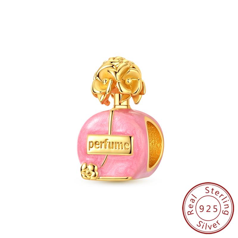 Original Copper Charms Beads Cute Mushroom Unicorn Love Wings Pearl Charm For Bracelet Pendant Woman Girl Jewelry