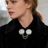 Fashionable Chain Brooch Trendy Chest Jewelry Gift With European Pattern For Shawl And Clothing Accessories