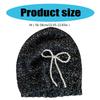 Pearl Bows Knitted Hat Elegant Ladies Hat Comfortable Soft Hat Shiny Glitter Hat for Men and Women
