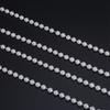 30m/roll 5mm Artificial Pearl DIY Ornaments Beads Curtain Wedding/Festival Party Decor Beige