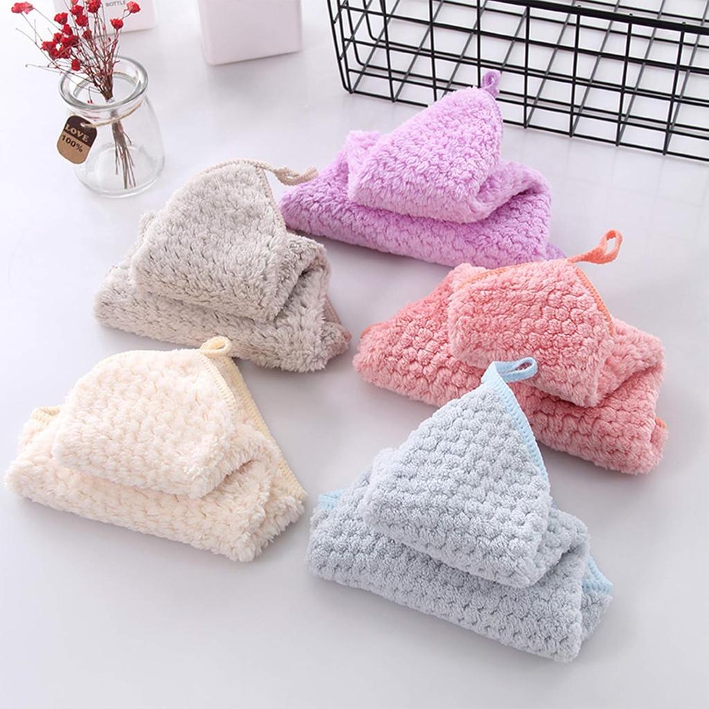 Small Towels with Hanging Loop, Hand Dry Towels for Kitchen & Bathroom, Super Absorbent, Soft, Machine Washable Towel Fast Drying, Set of 5