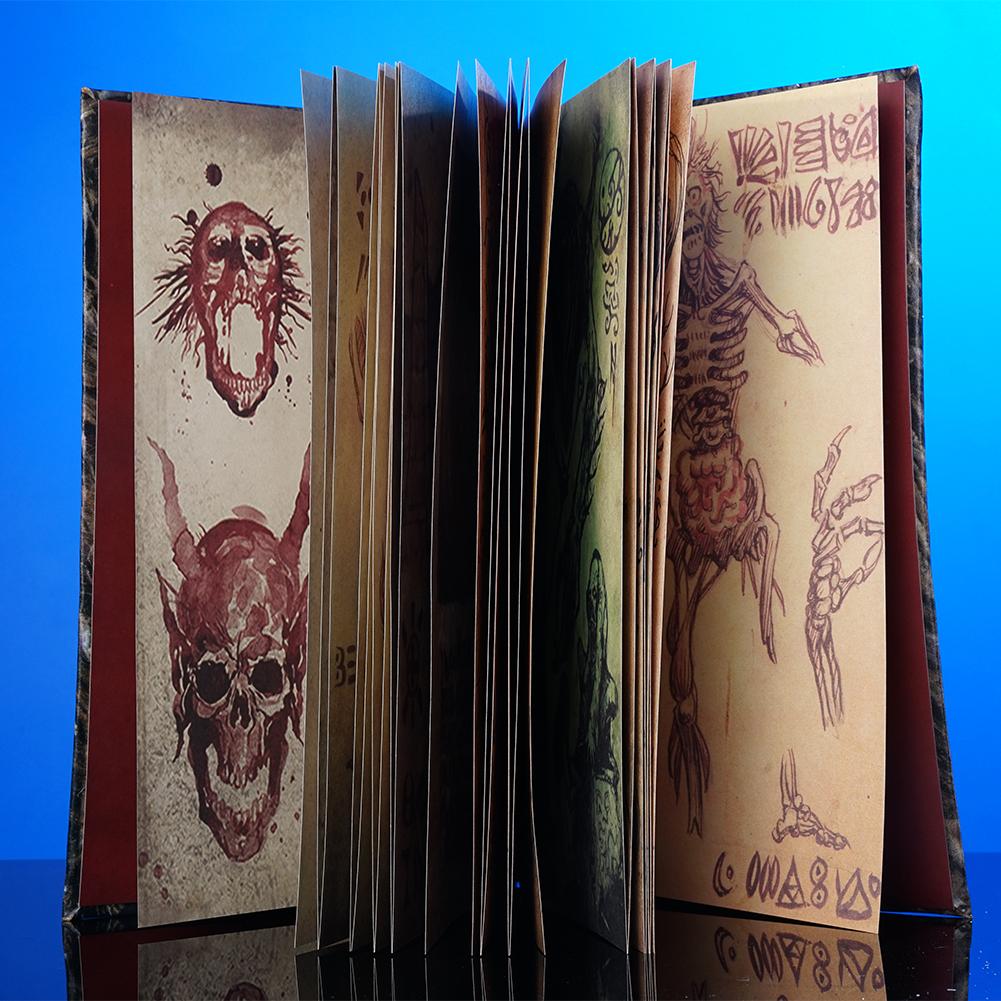 Necronomicon Dark Magic Book Prop Demon Evil Undead Altar Ritual Summon Book Home Halloween Magic Book Demonic Evil Horror Model