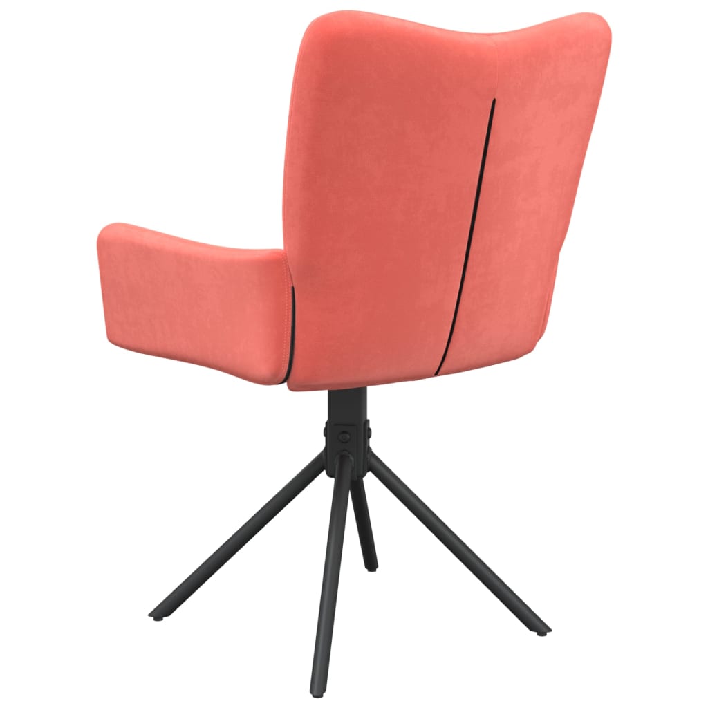 Dining Room Chairs 2 Pcs Swivel Pink Velvet