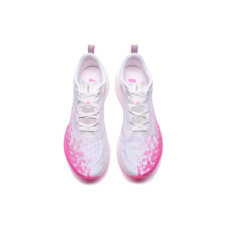 Li Ning Super Light 19 Low Top Running Shoes Men's White Pink Cherry Blossom Limited Edition ARBS001-33