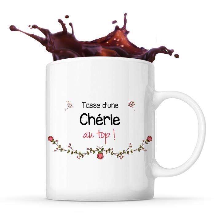 Mug - Chérie au Top - Céramique - Imprimé Recto/Verso - 325 ml
