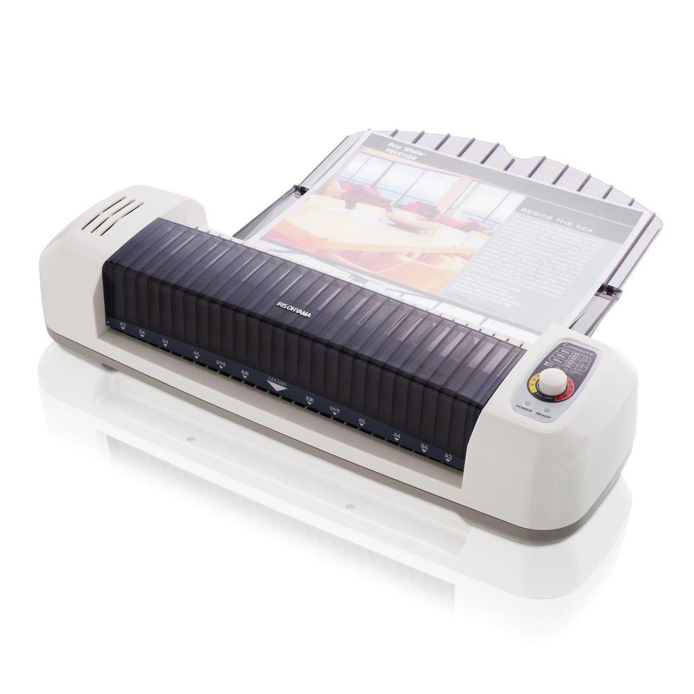 IRIS OHYAMA Laminator Time 5 Wavy Compact Storage LFA341D Gray A3/A4 Compatible, Warm-up Minutes, Prevention,