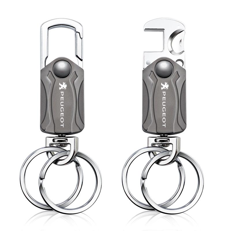 Car Keychain Metal Key Rings Accessories For Peugeot y 5008 508 408 4008 308 3008 208 2008 Landtrek Rifter e-Expert e-TRAVELLER