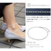 [Shinjuku Gin no Kura] Designer Chain Silver 925 Anklet (E. Screw Chain) 19.5-24.0cm Women's Simple Silver Ankle Ankle Delicate