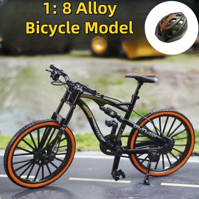 1:Adorno de Modelo de Bicicleta de Aleación de Simulación Escala 8, Bicicleta Miniatura, Modelo de Juguete de Carreras Decorativo Colección Regalo de Pascua