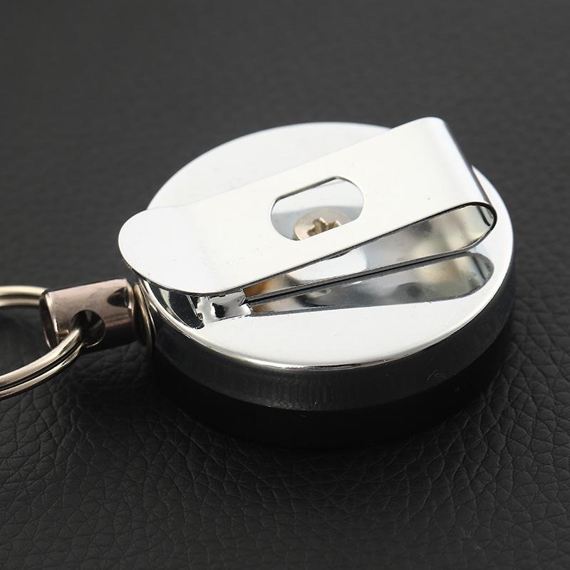 Creative Retractable Keyring Pen Sleeve with Anti-Lost Steel Wire