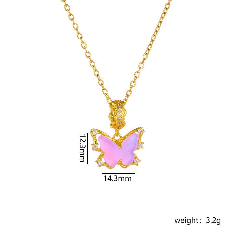 Personality Sun Moon Heart Zircon Pendant Necklace Stainless Steel Fashion Geometric Choker Jewelry Party Gifts For Women Girls