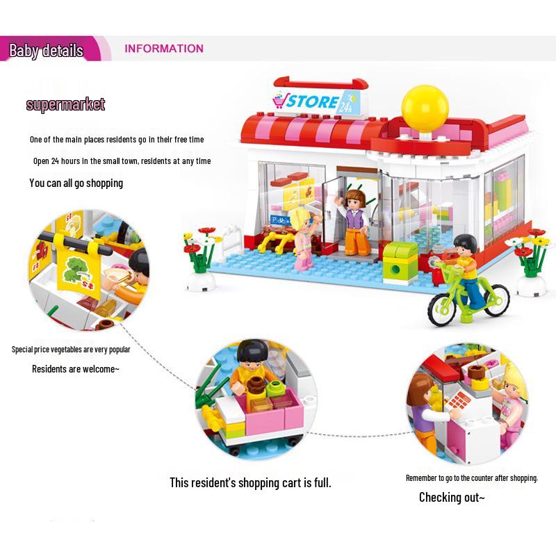Dolphin Bay Pink Dream Girl Building Blocks - Educational Assembly Toys for Kids