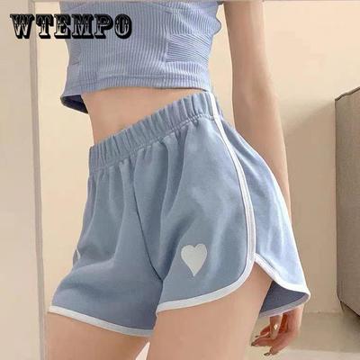 Damesliefde borduursportshorts Casual thuis korte broek Ins zomer dun gedeelte losse shorts met wijde pijpen, schattige shorts voor meisjes