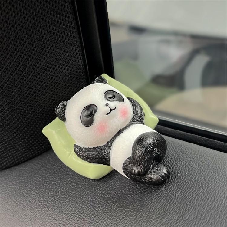 Enfeite de Decoração Animal de Desenho Animado Fofo Panda Dormindo Cachorro Porco Coelho Miniatura para Decoração de Mesa, Prateleiras ou Carro