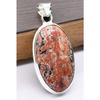 Skin Jasper Natural Gemstone Ethnic Silver Plated Pendant 2" J 55