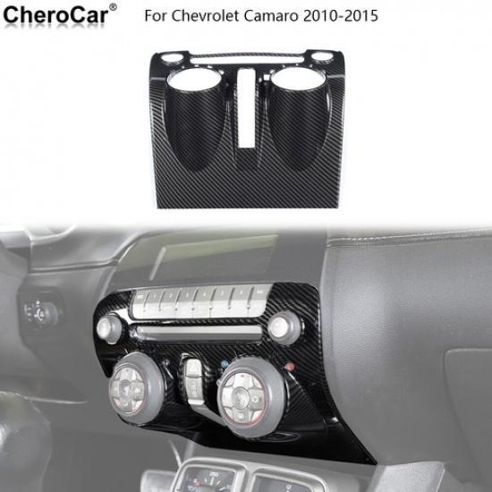 Carbon Fiber Dashboard Center Control CoverTrim For Chevrolet Camaro 2010-2015