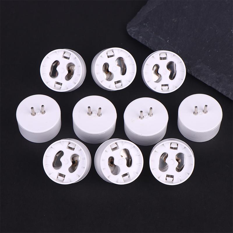 10Pcs Mr16 To Gu10 Socket Base Halogen Light Bulb Lamp Adapter Converter High Temperature Resistance Conversion Lamp Holder