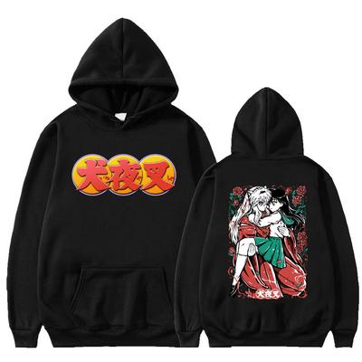 Anime Inuyasha Sesshoumaru Higurashi Kagome Hoodie Men Women Long Sleeve Oversized Manga Casual Hoodies Sweatshirt Streetwear