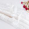 10 X White Satin Padded Clothes Hook Hanger