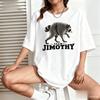 Trendy Men Women T-shirt Jimothy Raccoon Graphic T Shirts Cotton Short Sleeve Round Neck Tee Shirt Streetwear Woman Men Clothing