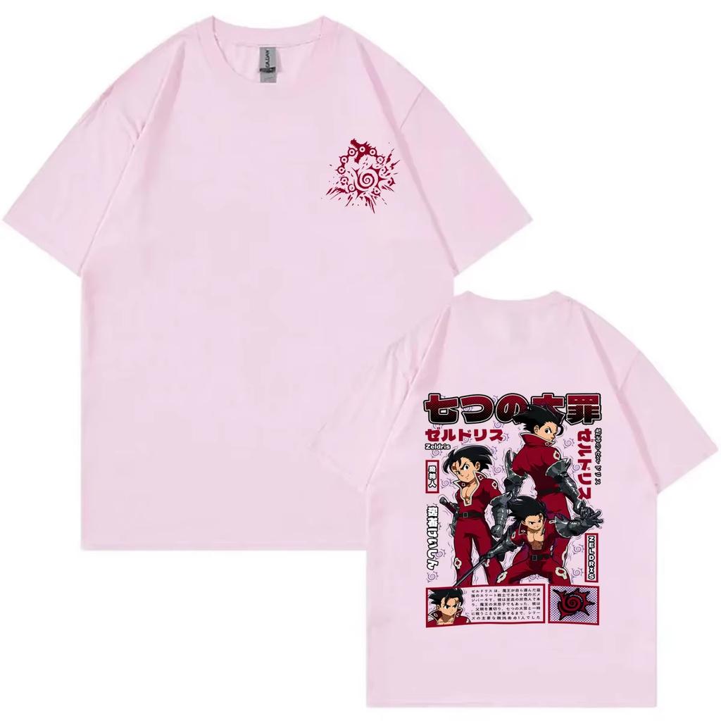 2026 Summer Hot Sale Anime The Seven Deadly Sins Zelldris Graphic Tshirt Unisex Unisexga Oversized Tshirt Harajuku Punk Tshirt