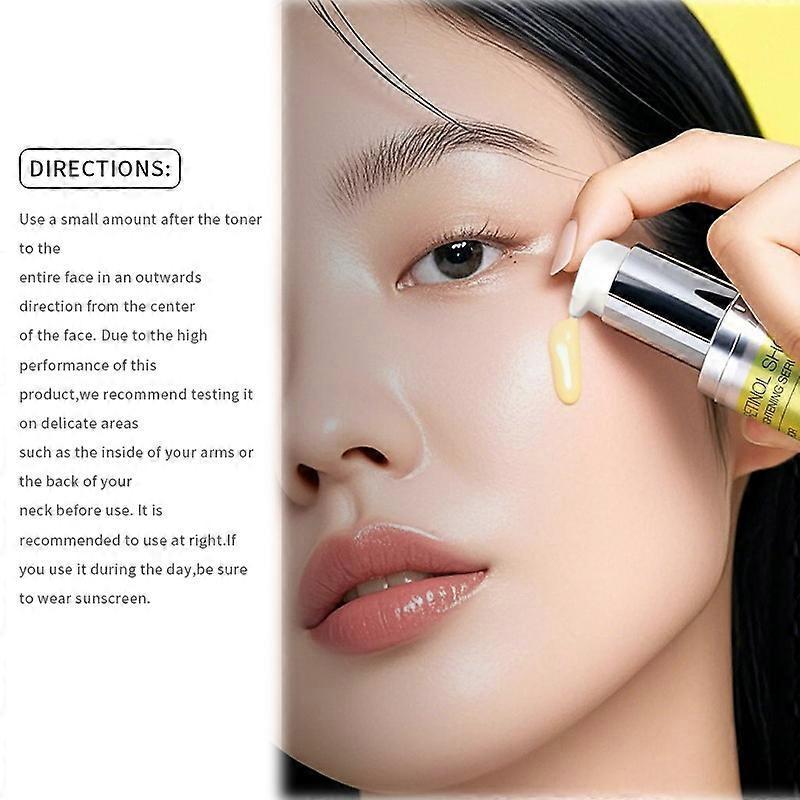 Retinol Shot Tightening Serum with Pure Vitamin A Retinol, Peptide, Pore Minimizer, Wrinkles & Fine Lines, Firmer Skin, Anti-Aging, Smoothing 30ml
