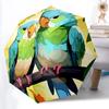 1pc Parrot Pair Automatic Open/Close Umbrella with Folding Feature Compact Travel Umbrella, Lightweight Design, for Commuting, Business026