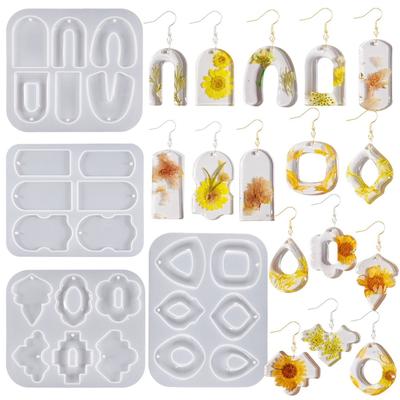 Versatile Stampo in Resina Epossidica per Ciondoli per Collana Portachiavi Trendy a Forma Rotonda e Geometrica per la Creazione di Accessori