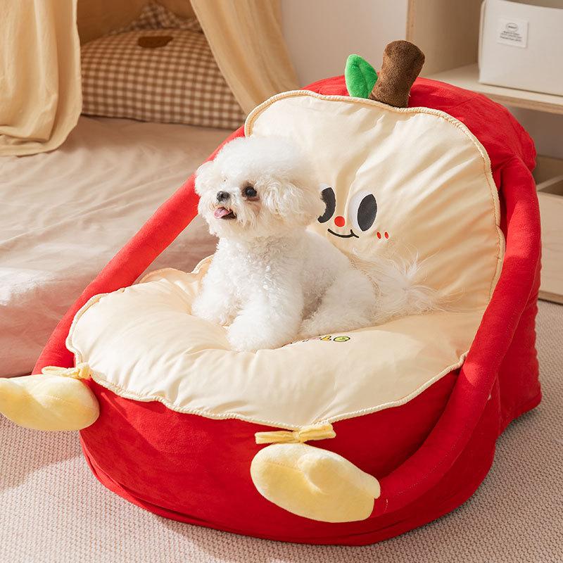 Kennel Autumn and Winter Teddy Sleeping Four Seasons Small Sofa Dog Bed Dog Cushion Cat Nest Pet Nest