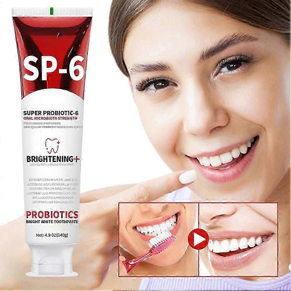 SP6 Probióticos Pasta de Dientes Blanqueadora Eliminadora de Mal Olor para Uso Diario