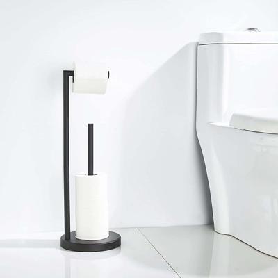 Porte-papier hygiénique autoportant avec base stable antidérapante Assemblage facile Grande capacité Salle de bain