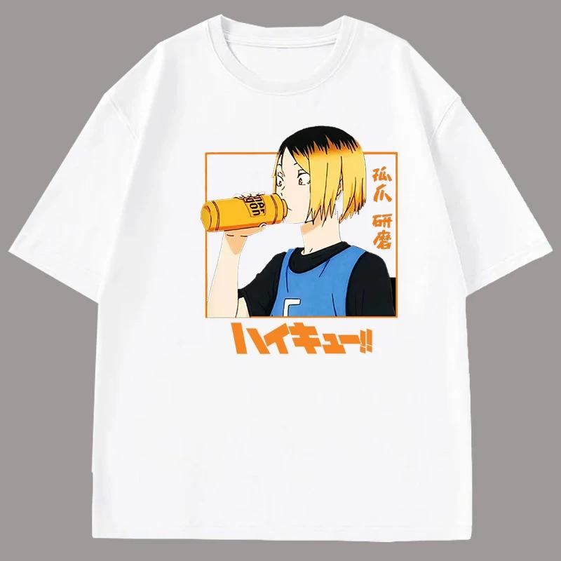 2025 Anime Haikyuu T Shirts Shoyo Hinata Printed T-shirt Summer Y2k Short Sleeve Bottom Shirt Yu Nishinoya 100% Cotton T-shirts