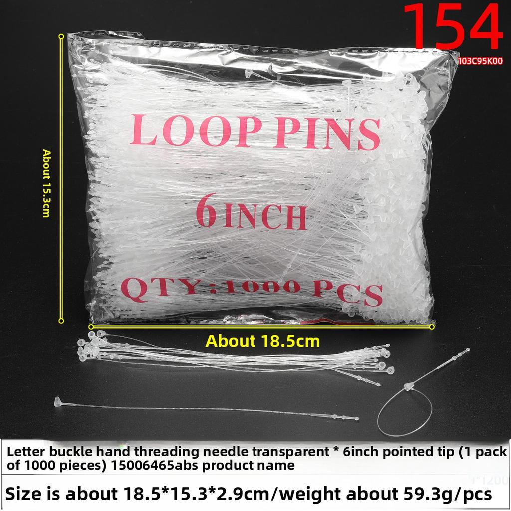 Plastic Rubber Needle Pointed Head Round Head Hand-threaded Needle Mother-and-child Buckle Trademark Hanging Rope