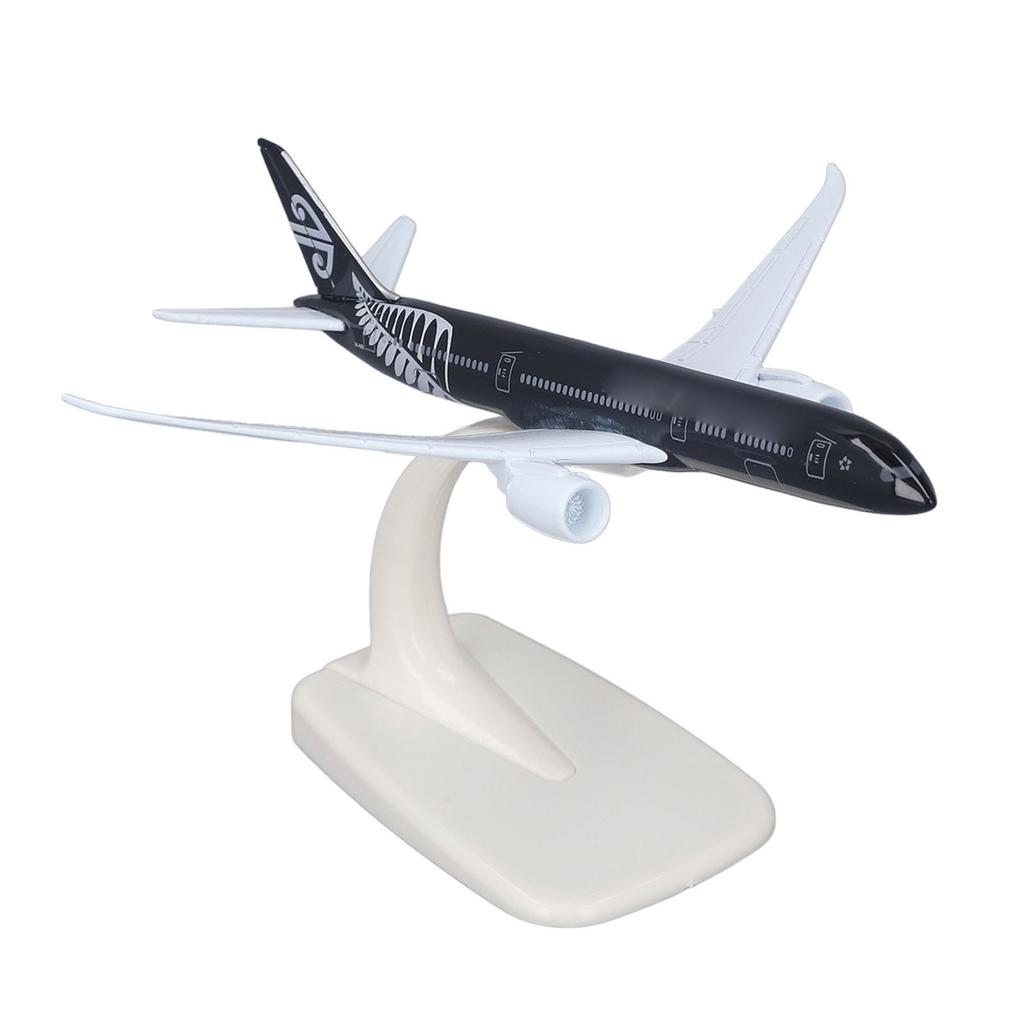 Flugzeugmodell Sammlerstück Klein Tragbar Exquisit Simuliertes Legierungsflugzeugmodell Schwarz Weiß
